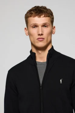 Polo Club Pulls*Cardigan en maille zippé et Rigby Go brodé Noir