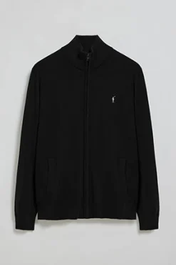 Polo Club Pulls*Cardigan en maille zippé et Rigby Go brodé Noir