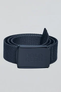 Polo Club Accessoires*Ceinture Brahim en toile avec boucle griffée Bleu Marine