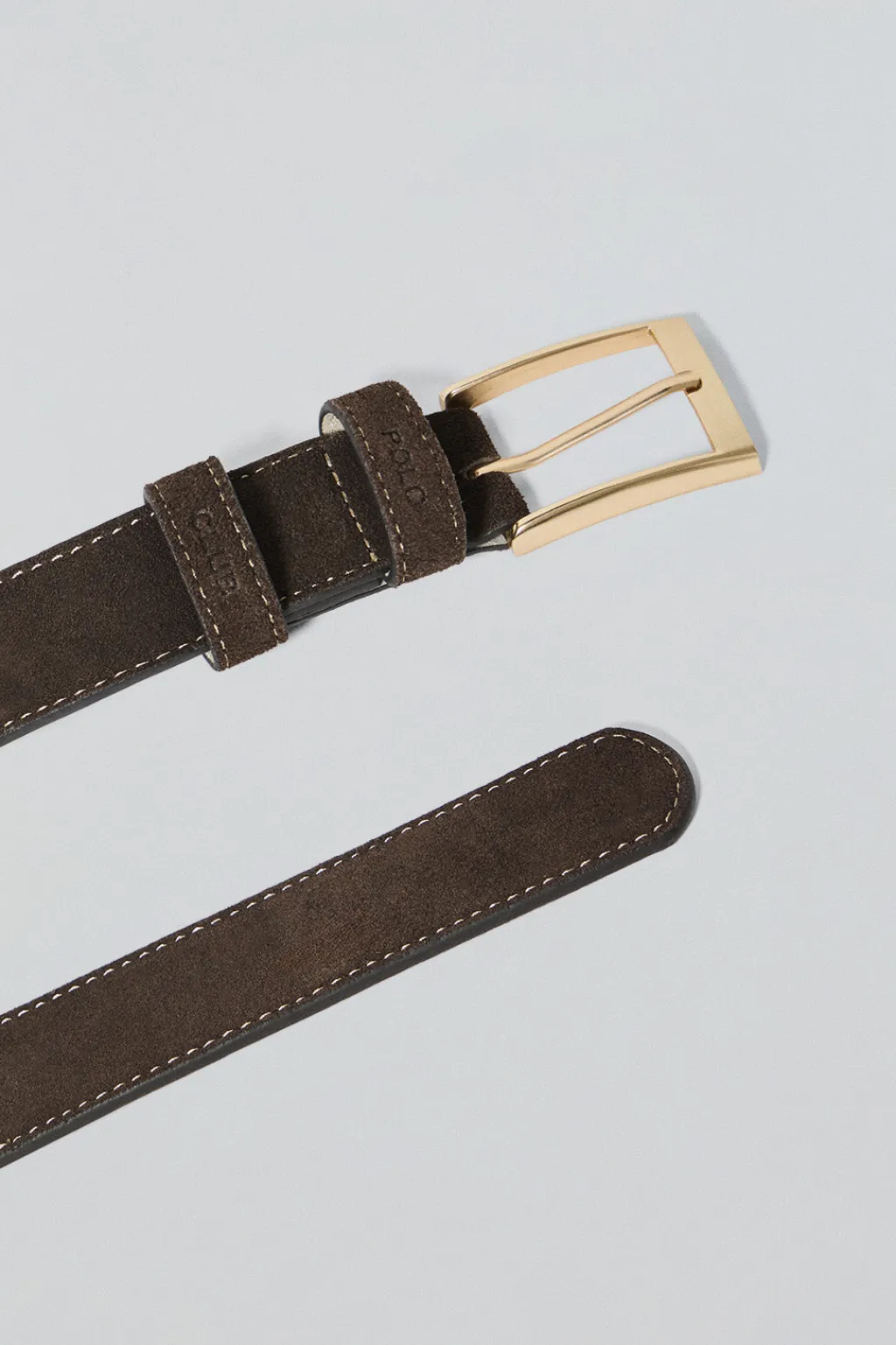 Polo Club Accessoires*Ceinture Cesar en croûte de cuir marron avec détails Brun