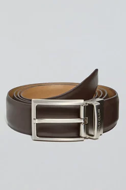 Polo Club Accessoires*Ceinture classique réversible Tyler camel et marron foncé avec détails Camel foncée