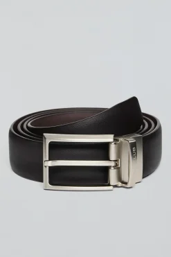 Polo Club Accessoires*Ceinture classique réversible Tyler noire et marron avec détails Noir-Marron
