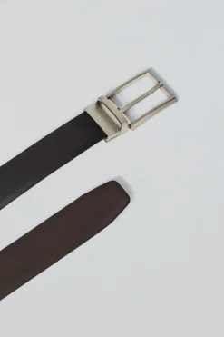 Polo Club Accessoires*Ceinture classique réversible Tyler noire et marron avec détails Noir-Marron