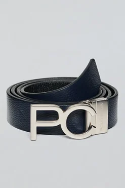 Polo Club Accessoires*Ceinture réversible Bennet bleu marine et noir avec boucle PC Noir-Marine