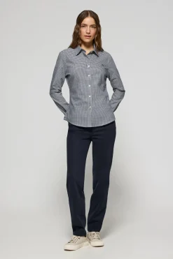 Polo Club Chemises*Chemise à carreaux Vichy e avec un logo brodé contrastant Bleu
