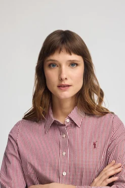 Polo Club Chemises*Chemise à carreaux Vichy bordeaux et logo Rigby Go Bourgogne