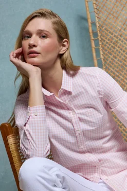 Polo Club Chemises*Chemise à carreaux Vichy et détail Rose