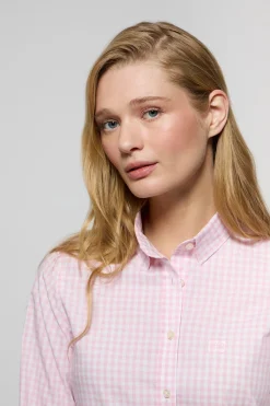 Polo Club Chemises*Chemise à carreaux Vichy et détail Rose