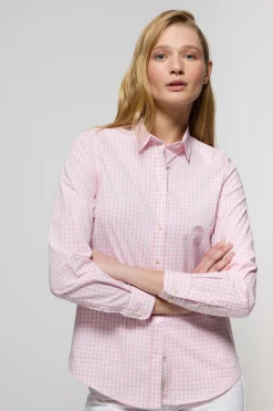 Polo Club Chemises*Chemise à carreaux Vichy et détail Rose
