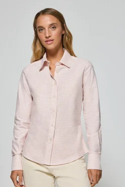 Polo Club Chemises*Chemise à carreaux Vichy avec un logo brodé Rose