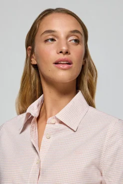 Polo Club Chemises*Chemise à carreaux Vichy avec un logo brodé Rose