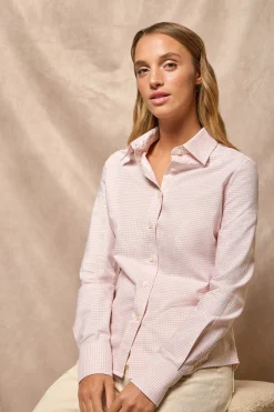 Polo Club Chemises*Chemise à carreaux Vichy avec un logo brodé Rose