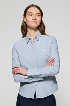 Polo Club Chemises*Chemise à motif pied-de-poule e avec broderie Rigby Go Bleu