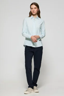 Polo Club Chemises*Chemise à rayures avec logo brodé Aigue-Marine