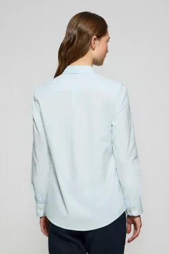 Polo Club Chemises*Chemise à rayures avec logo brodé Aigue-Marine