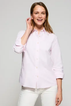 Polo Club Chemises*Chemise à rayures roses avec logo brodé Rose clair