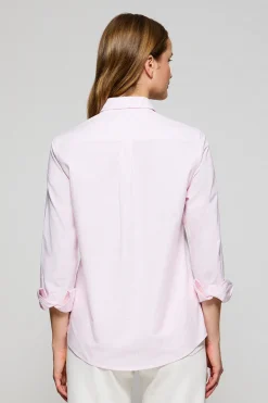 Polo Club Chemises*Chemise à rayures roses avec logo brodé Rose clair