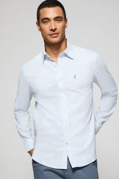 Polo Club Chemises*Chemise à rayures Yale bleu clair avec logo brodé Rigby Go Bleu Ciel