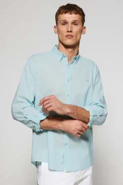 Polo Club Chemises*Chemise Regular en lin et coton avec broderie Rigby Go Aigue-Marine