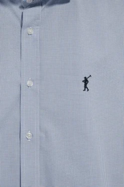 Polo Club Chemises*Chemise Arizona à carreaux Vichy avec broderie Rigby Go Bleu Ciel