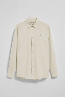 Polo Club Chemises*Chemise Regular en lin et coton avec broderie Rigby Go Beige