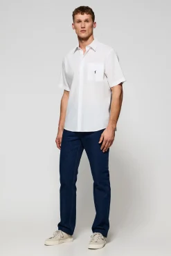 Polo Club Chemises*Chemise he à manches courtes en lin et coton avec broderie Rigby Go Blanc