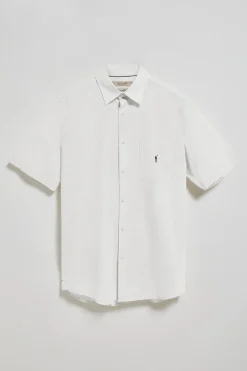 Polo Club Chemises*Chemise he à manches courtes en lin et coton avec broderie Rigby Go Blanc