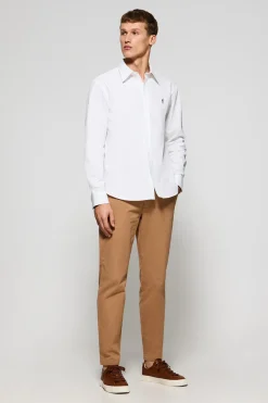 Polo Club Chemises*Chemise he en popeline garment dye avec broderie Rigby Go Blanc