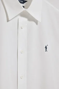 Polo Club Chemises*Chemise he en popeline garment dye avec broderie Rigby Go Blanc