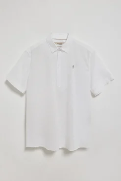 Polo Club Chemises|Polos*Chemise he polo en lin et coton avec broderie Rigby Go Blanc