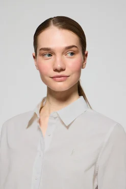 Polo Club Chemises*Chemise he Regular en lin et coton avec broderie Rigby Go Blanc
