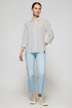 Polo Club Chemises*Chemise he Regular en lin et coton avec broderie Rigby Go Blanc