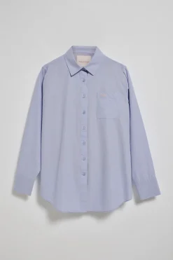 Polo Club Chemises*Chemise bleu clair Samanta en coton rayé avec logo brodé Bleu Ciel