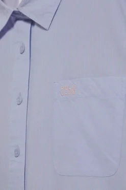 Polo Club Chemises*Chemise bleu clair Samanta en coton rayé avec logo brodé Bleu Ciel