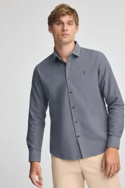 Polo Club Chemises*Chemise à coupe slim et col italien avec logo Rigby Go Bleu Marine