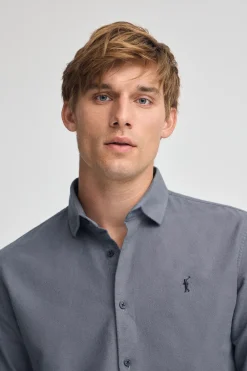 Polo Club Chemises*Chemise à coupe slim et col italien avec logo Rigby Go Bleu Marine