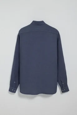 Polo Club Chemises*Chemise en lin garment dye avec une broderie Rigby Go Bleu Marine