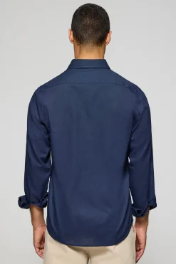 Polo Club Chemises*Chemise Regular en lin et coton avec broderie Rigby Go Bleu Marine