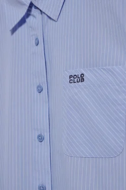 Polo Club Chemises*Chemise e Samanta en coton rayé avec logo brodé Bleu
