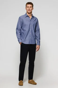 Polo Club Chemises*Chemise e St James rayée Regular fit avec logo Rigby Go Bleu