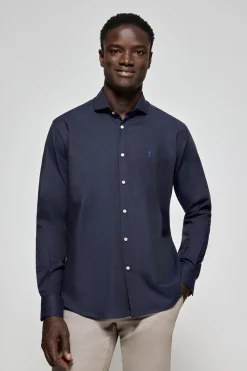 Polo Club Chemises*Chemise Cornell en coton micro-structuré avec broderie Rigby Go Bleu Marine
