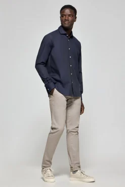 Polo Club Chemises*Chemise Cornell en coton micro-structuré avec broderie Rigby Go Bleu Marine