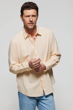 Polo Club Chemises*Chemise couleur e en lin et coton avec détails Rigby Go Mandarin