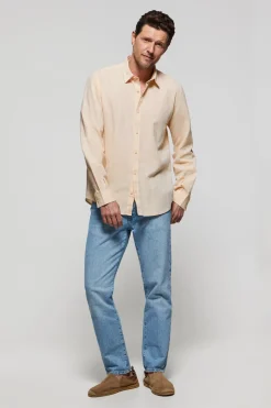 Polo Club Chemises*Chemise couleur e en lin et coton avec détails Rigby Go Mandarin