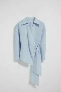 Polo Club Chemises*Chemise croisée Meggan bleu avec détails Bleu Ciel