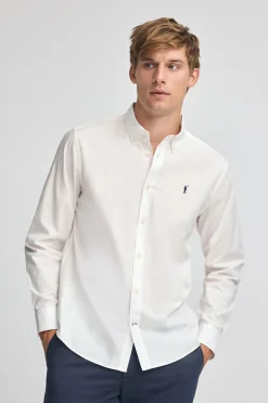 Polo Club Chemises*Chemise écrue en popeline et coupe regular avec logo Rigby Go Beige