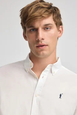 Polo Club Chemises*Chemise écrue en popeline et coupe regular avec logo Rigby Go Beige