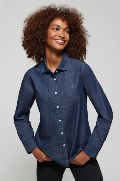 Polo Club Chemises*Chemise denim loose fit à logo brodé Denim Foncé