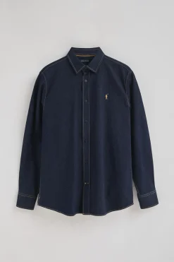 Polo Club Chemises*Chemise en jean à coupe slim avec logo Bleu Indigo