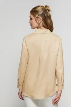 Polo Club Chemises*Chemise en lin avec un détail brodé Rigby Go Beige
